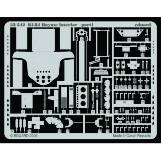 Ki-84 Hayate interior für Hasegawa Bausatz, 1/32 - Eduard Accessori...