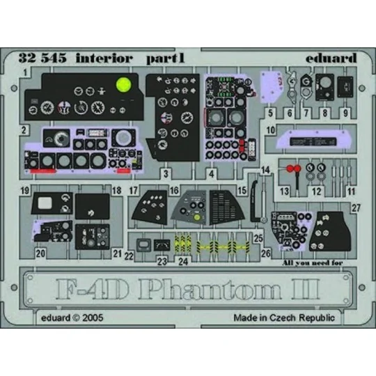 F-4D Phantom II interior für Tamiya Bausatz, 1/32 - Eduard Accessor...