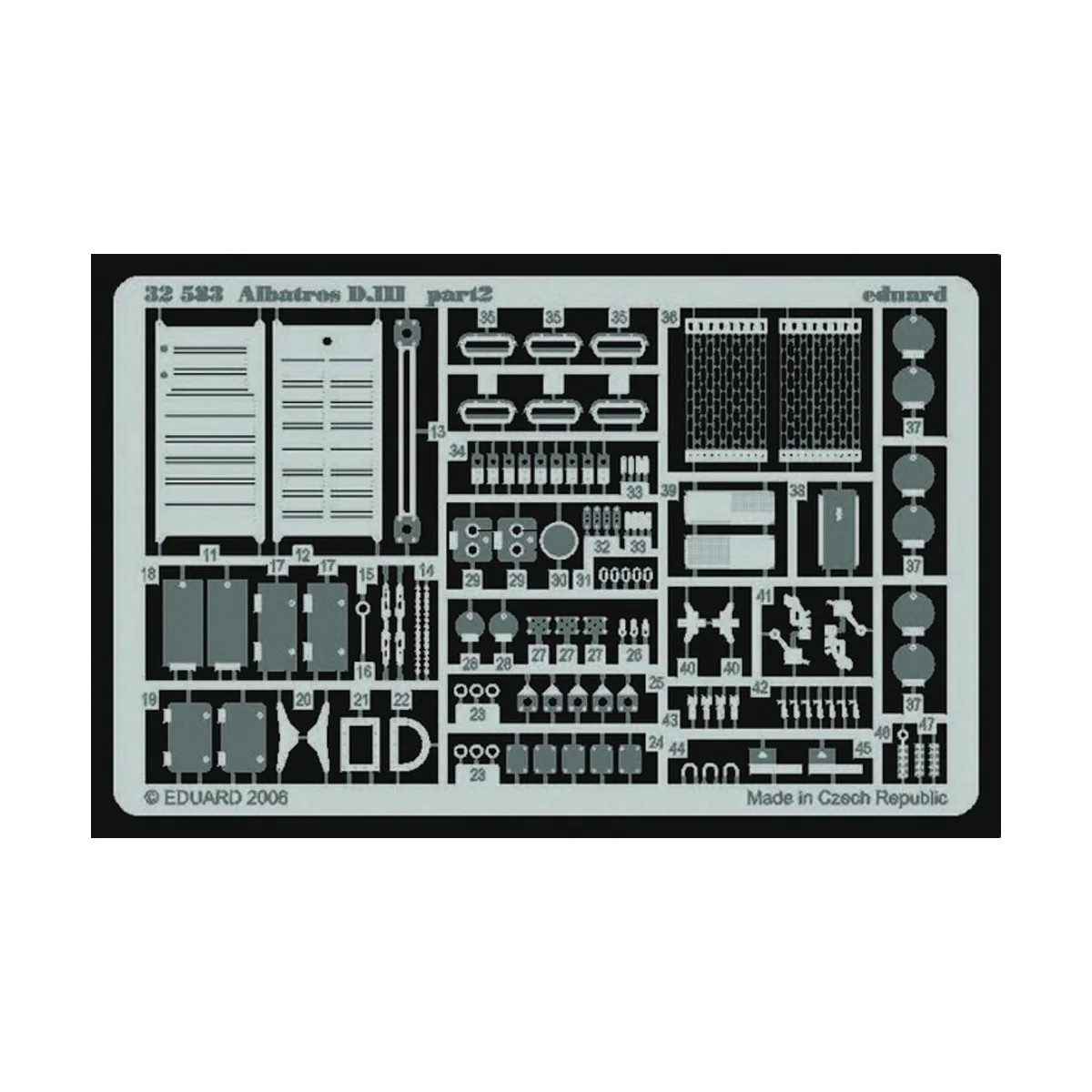 Albatros D.III Für Roden Bausatz, 1/32 - Eduard Accessories 32583