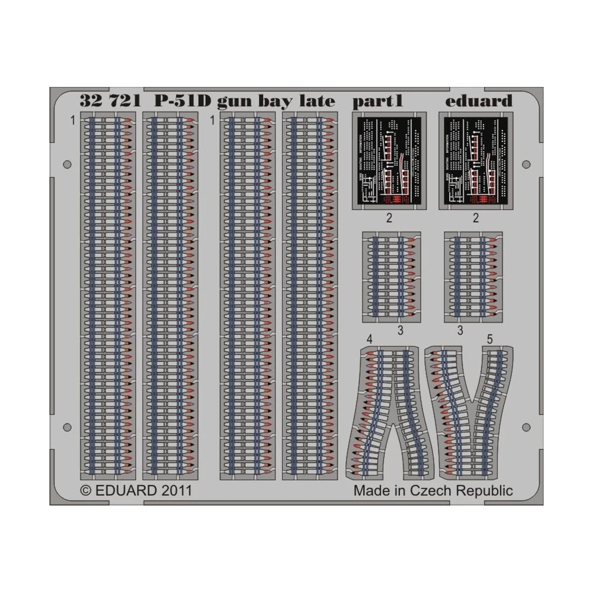 P-51D gun bay late for Tamiya, 1/32 - Eduard Accessories 32721
