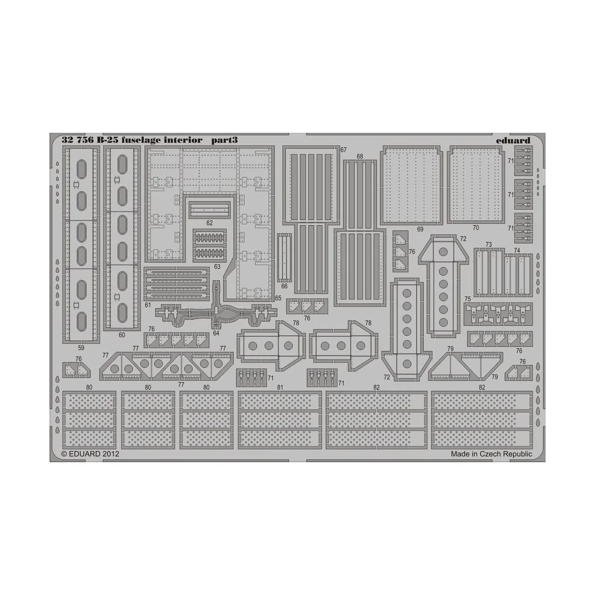 B-25 fuselage interior for HK Models, 1/32 - Eduard Accessories 32756