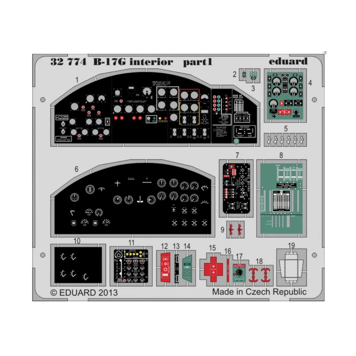 B-17G interior S.A. for HK Models, 1/32 - Eduard Accessories 32774