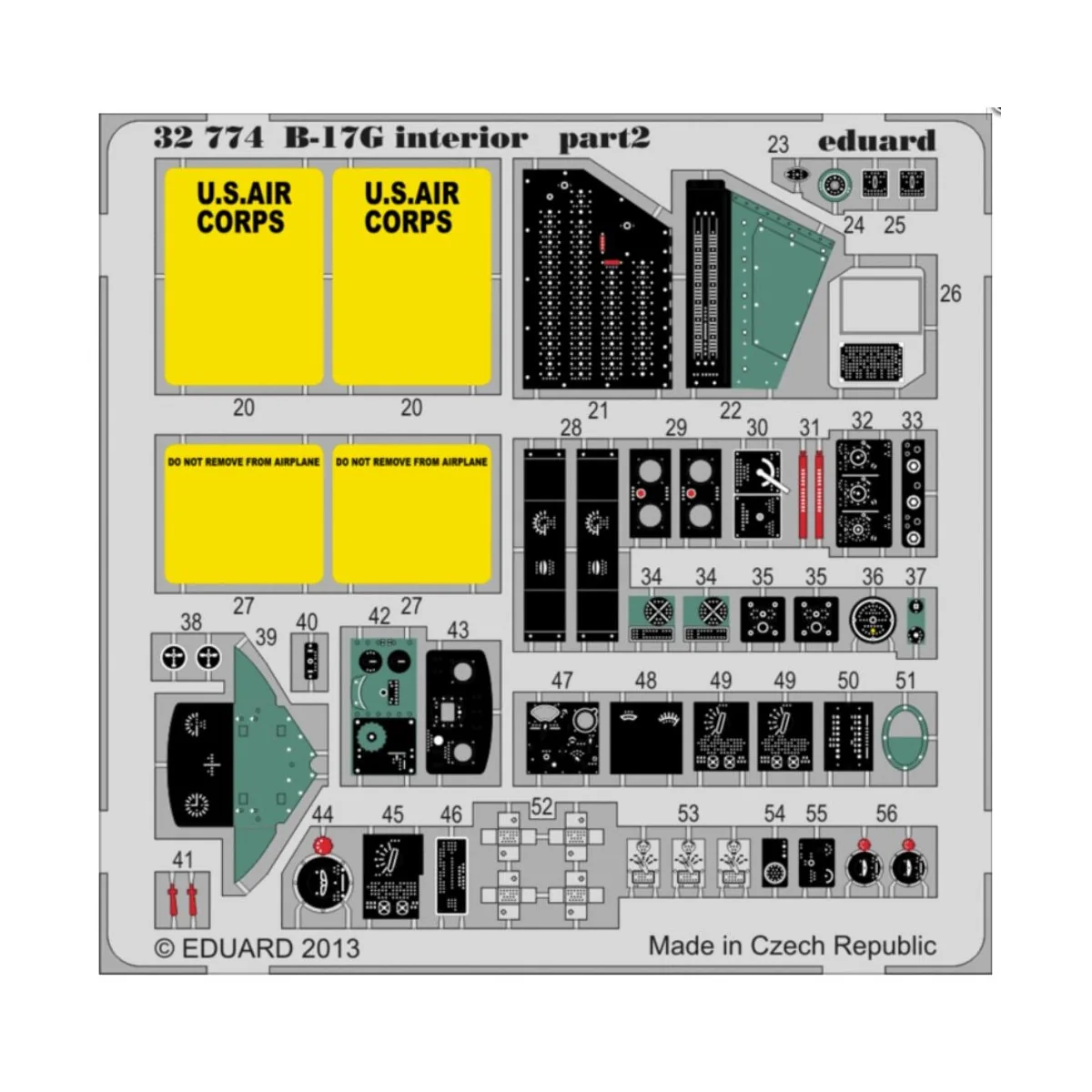 B-17G interior S.A. for HK Models, 1/32 - Eduard Accessories 32774