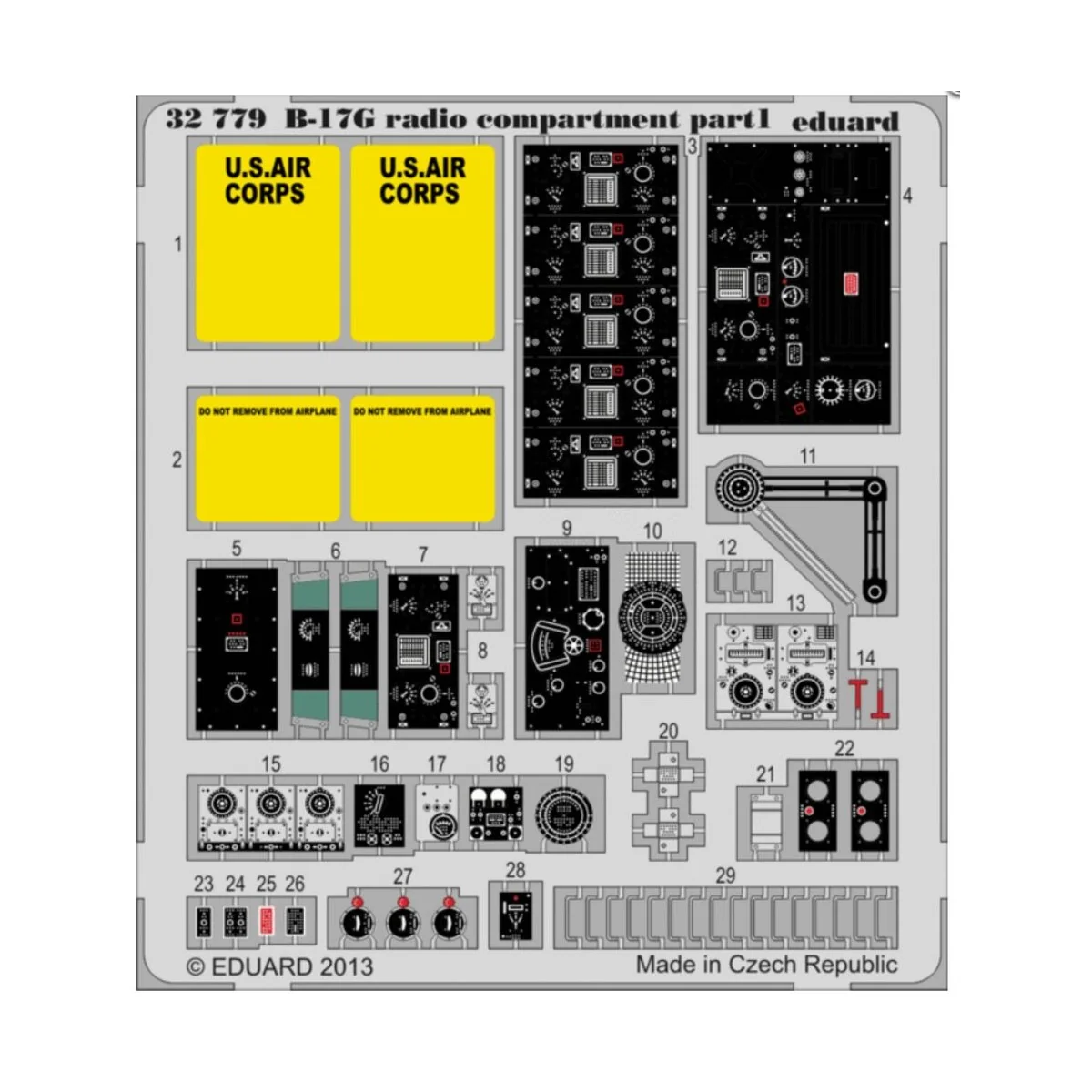 B-17G radio compartment S.A. f.HK Models, 1/32 - Eduard Accessories...
