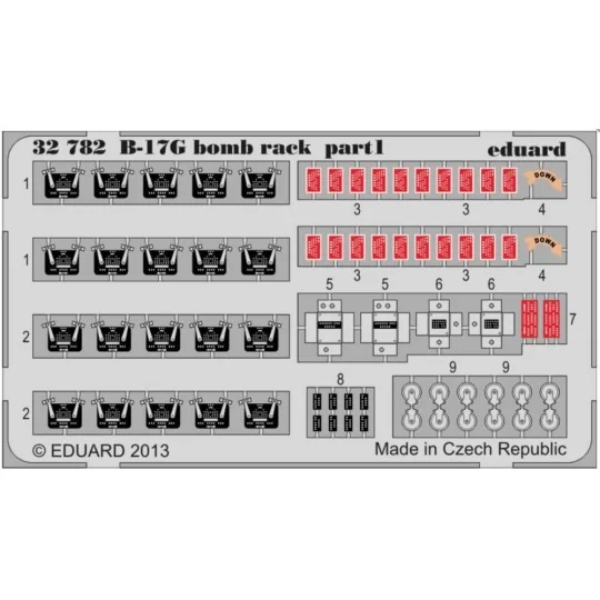 B-17G bomb rack for HK Models, 1/32 - Eduard Accessories 32782