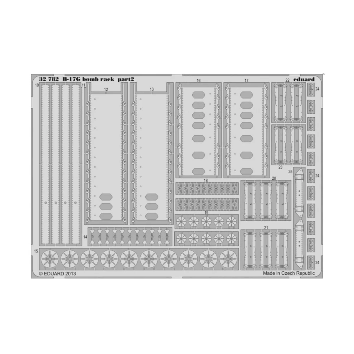 B-17G bomb rack for HK Models, 1/32 - Eduard Accessories 32782
