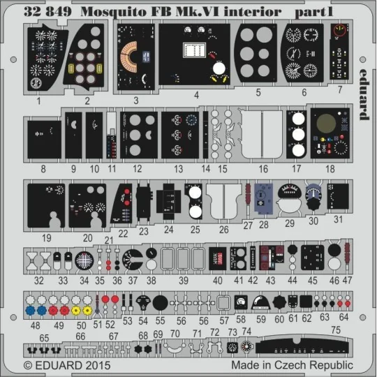 Mosquito Mk.VI interior for Tamiya, 1/32 - Eduard Accessories 32849
