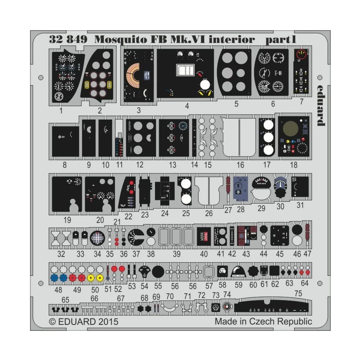 Mosquito Mk.VI interior for Tamiya, 1/32 - Eduard Accessories 32849