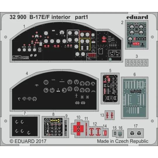 B-17E/F interior for HKM, 1/32 - Eduard Accessories 32900