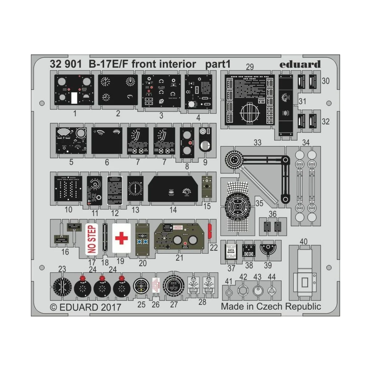 B-17E/F front interior for HKM, 1/32 - Eduard Accessories 32901