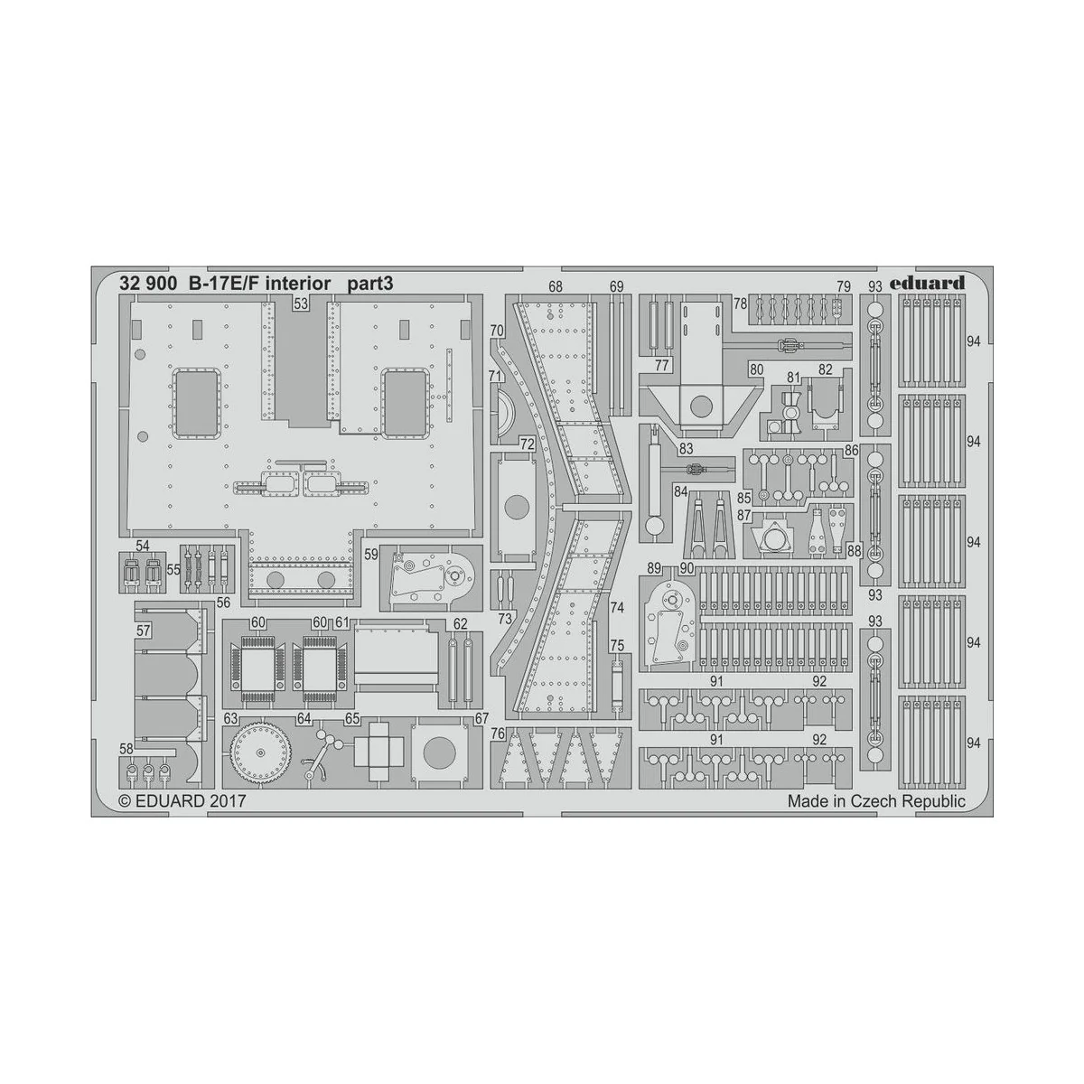 B-17E/F interior for HKM, 1/32 - Eduard Accessories 32900