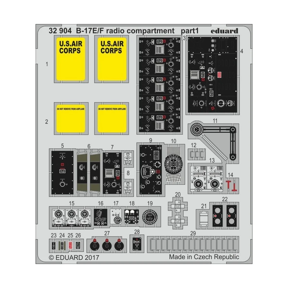 B-17E/F radio compartment for HKM, 1/32 - Eduard Accessories 32904