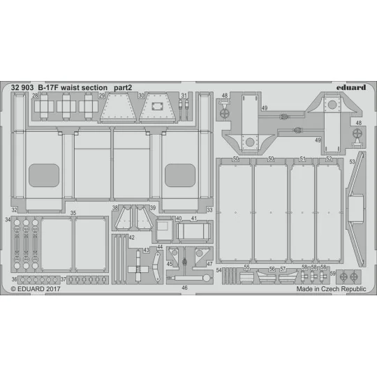 B-17F waist section for HKM, 1/32 - Eduard Accessories 32903