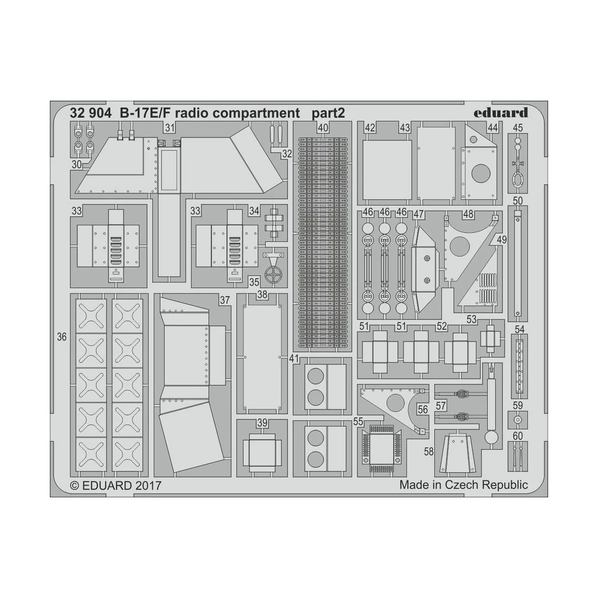 B-17E/F radio compartment for HKM, 1/32 - Eduard Accessories 32904