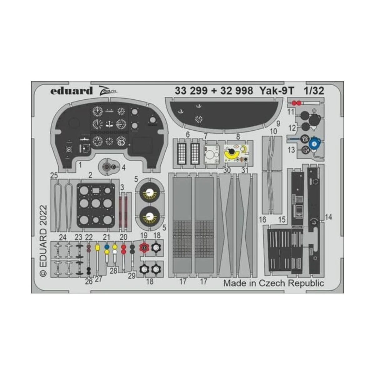 Yak-9T, 1/32 - Eduard Accessories 32998