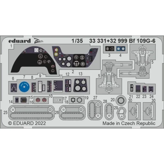 Bf 109G-6, 1/35 - Eduard Accessories 33331