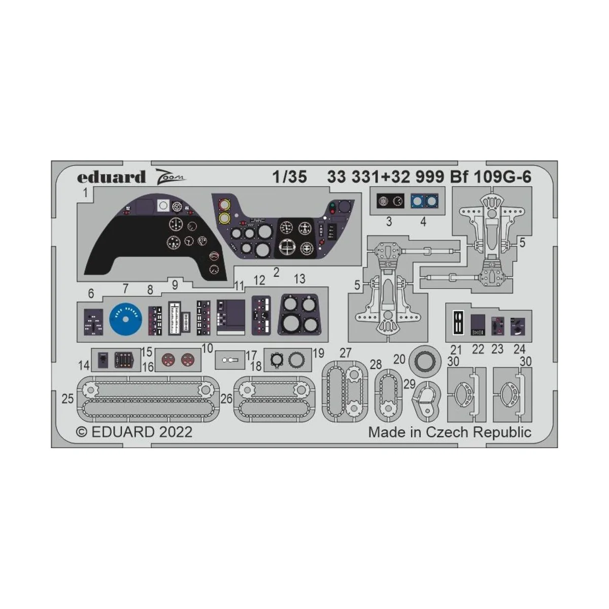 Bf 109G-6, 1/35 - Eduard Accessories 33331