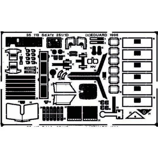 Sd.Kfz. 251/1 Ausf. D Detailbausatz, 1/35 - Eduard Accessories 35113