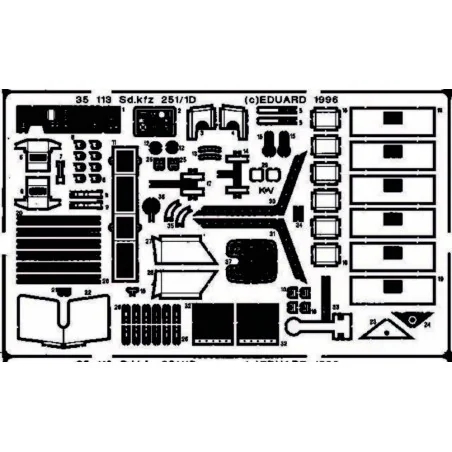 Sd.Kfz. 251/1 Ausf. D Detailbausatz, 1/35 - Eduard Accessories 35113