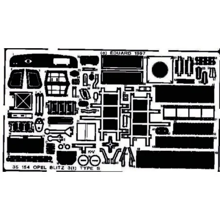 Opel Blitz 3(t) Type S Detailbausatz, 1/35 - Eduard Accessories 35154