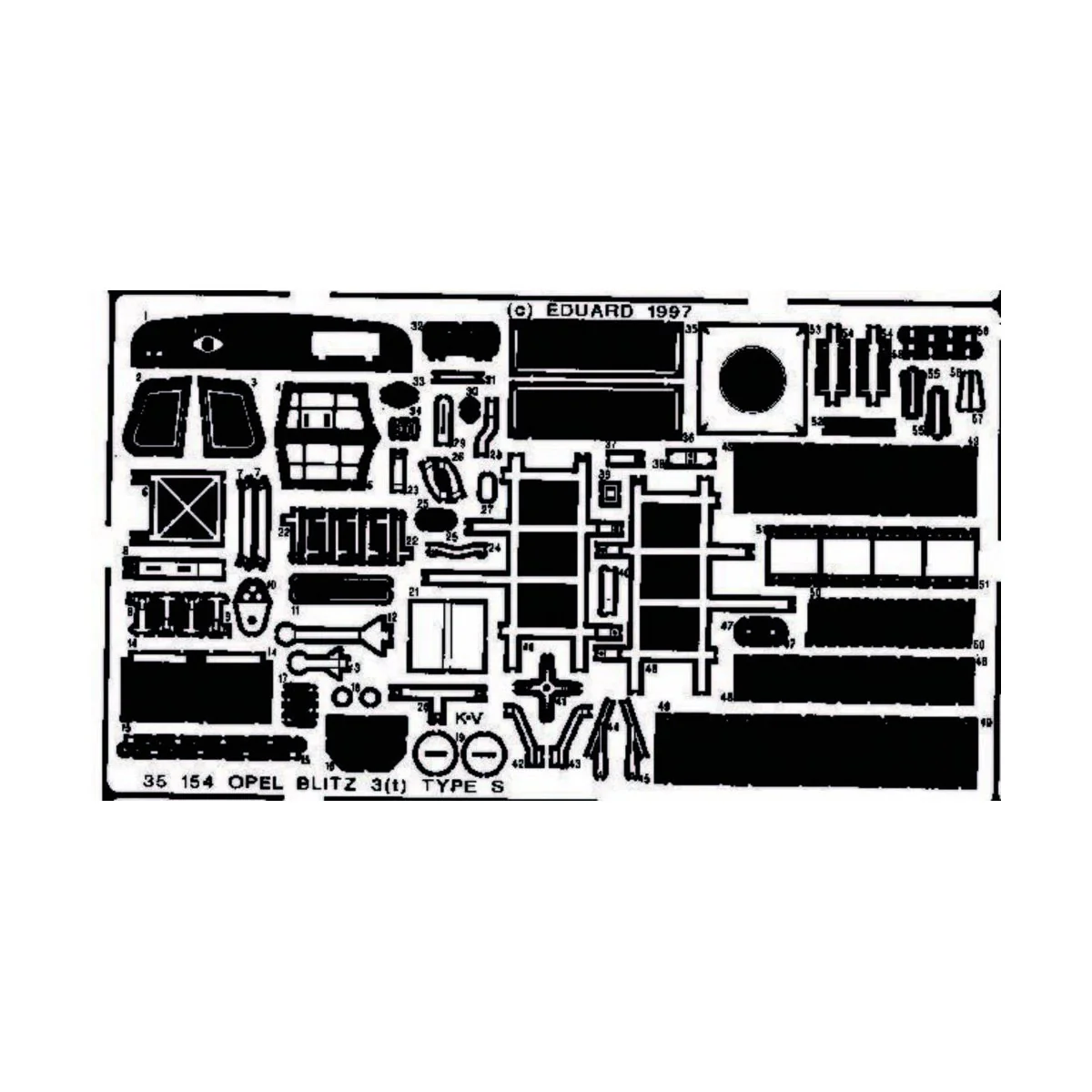 Opel Blitz 3(t) Type S Detailbausatz, 1/35 - Eduard Accessories 35154