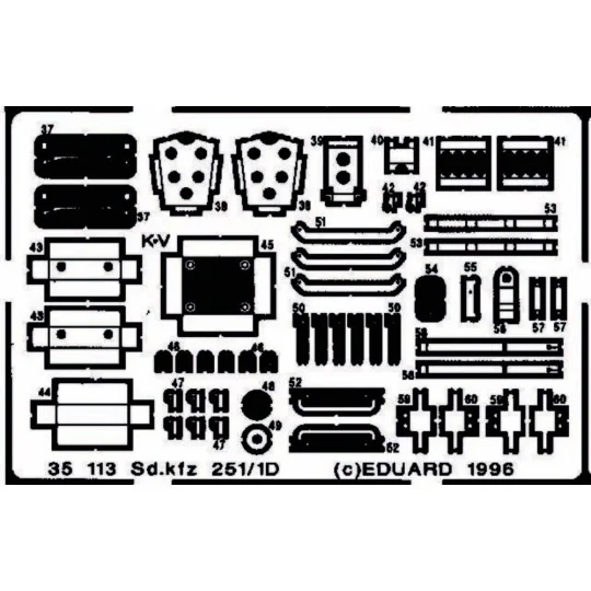 Sd.Kfz. 251/1 Ausf. D Detailbausatz, 1/35 - Eduard Accessories 35113