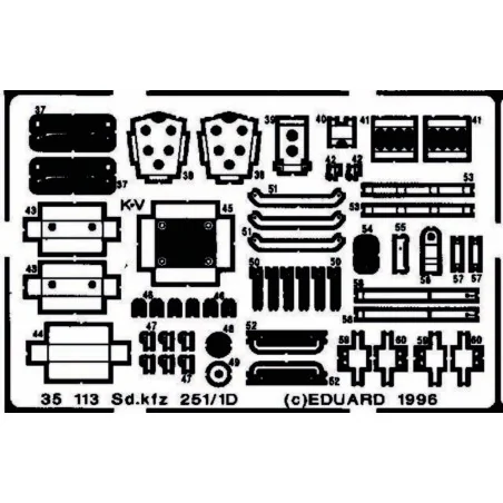 Sd.Kfz. 251/1 Ausf. D Detailbausatz, 1/35 - Eduard Accessories 35113