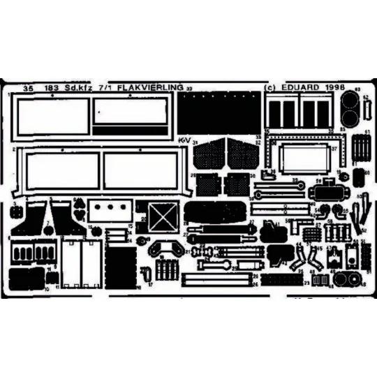 Sd.kfz 7/1 Flakvierling Detailbausatz, 1/35 - Eduard Accessories 35183