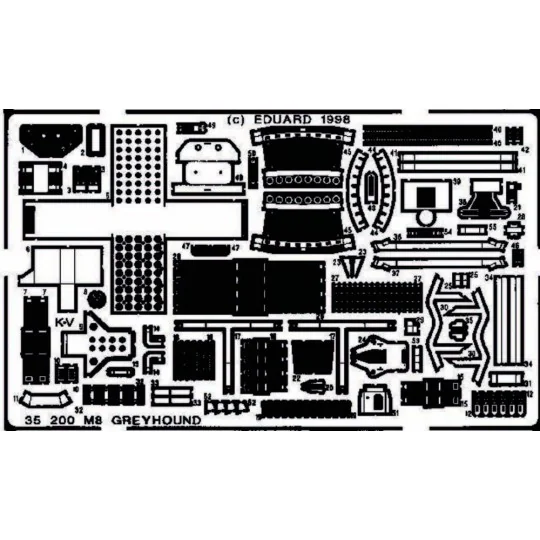 M8 Greyhound Detailbausatz, 1/35 - Eduard Accessories 35200