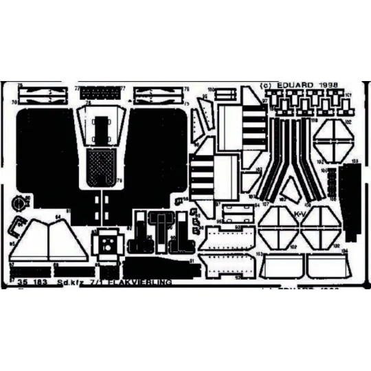 Sd.kfz 7/1 Flakvierling Detailbausatz, 1/35 - Eduard Accessories 35183