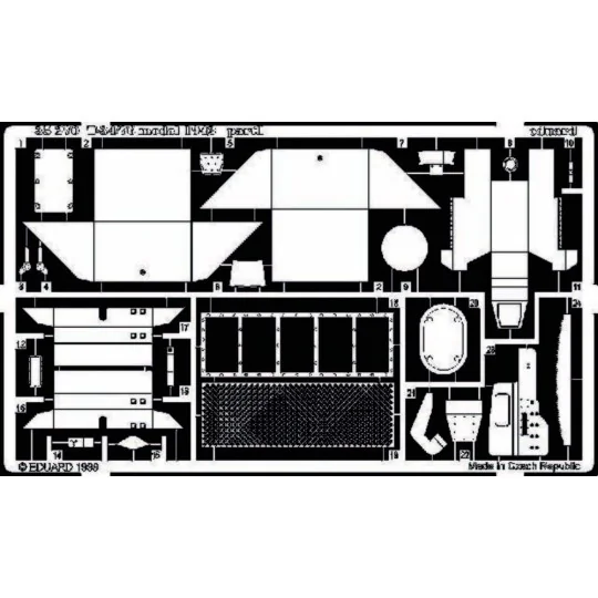 Sowietischer Kampfpanzer T-34/76 1942 Fotoätzsatz, 1/35 - Eduard Ac...