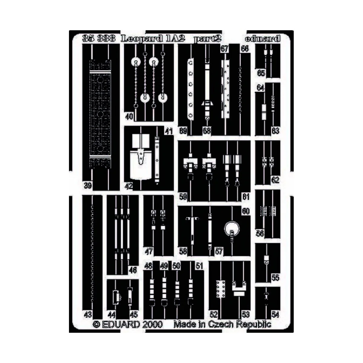 Leopard 1 A2 Fotoätzsatz, 1/35 - Eduard Accessories 35338