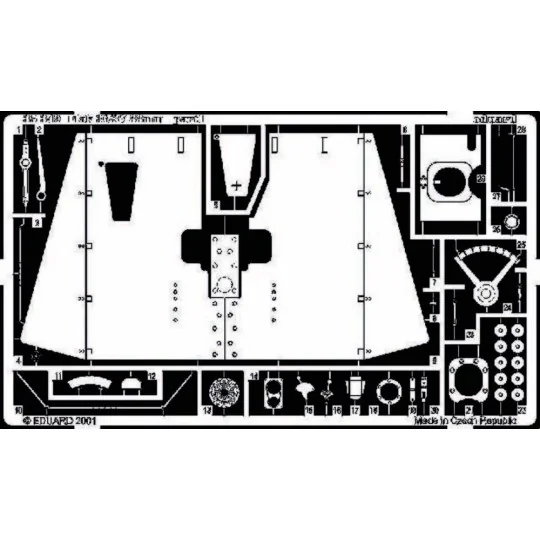 Flak 36/37 88 mm Fotoätzsatz, 1/35 - Eduard Accessories 35349