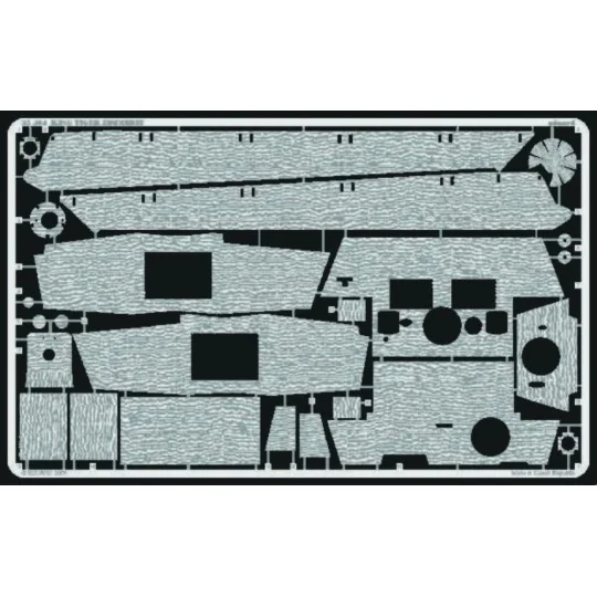 Königstiger Zimmerit Fotoätzsatz, 1/35 - Eduard Accessories 35404