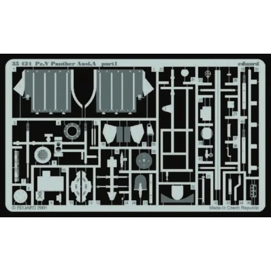 Sd.Kfz.171 Panther A Detailsatz Außen, 1/35 - Eduard Accessories 35424