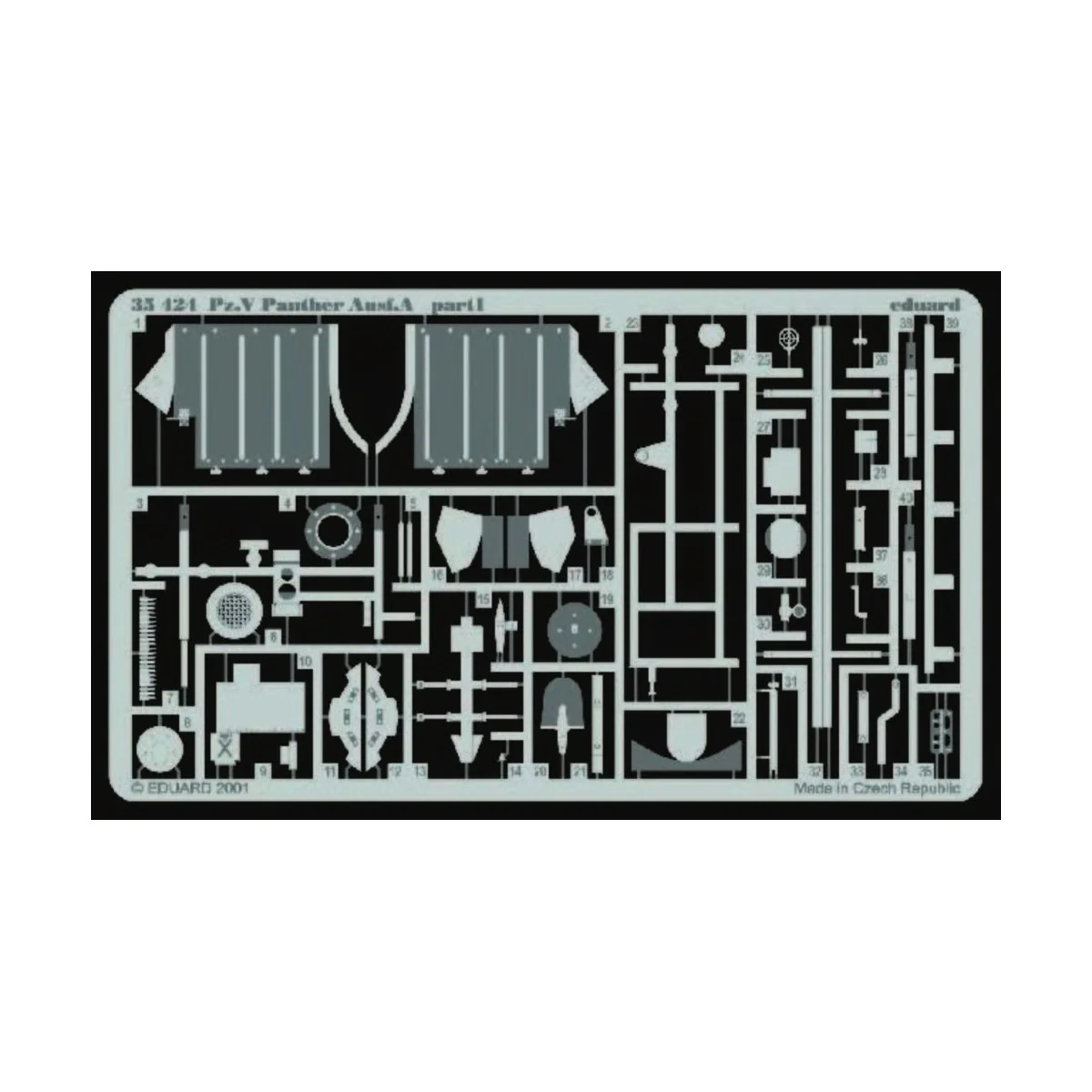 Sd.Kfz.171 Panther A Detailsatz Außen, 1/35 - Eduard Accessories 35424