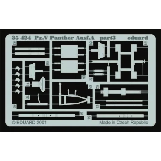 Sd.Kfz.171 Panther A Detailsatz Außen, 1/35 - Eduard Accessories 35424