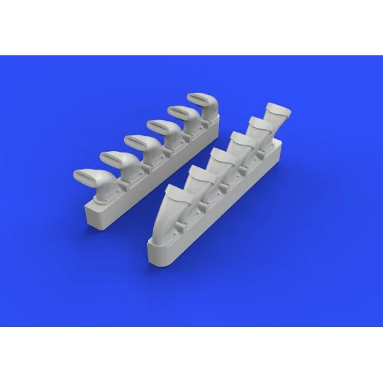 Spitfire exhaust stacks-fishtail f.Eduar - Eduard Accessories 672110
