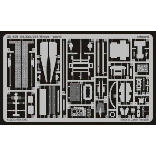 Sd.Kfz.142 Wespe mit Haubitze FH18/2 Fotoätzsatz, 1/35 - Eduard Acc...