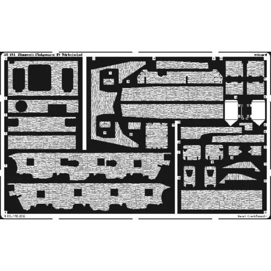 Zimmerit Flakpanzer IV Wirbelwind für Tamiya Bausatz, 1/35 - Eduard...