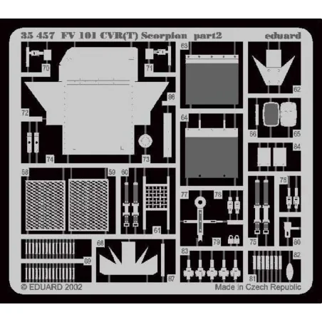 FV 101CVF(T) Scorpion Fotoätzsatz, 1/35 - Eduard Accessories 35457