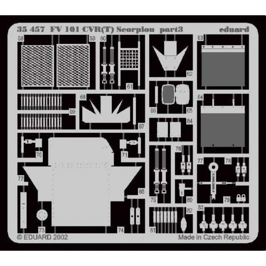 FV 101CVF(T) Scorpion Fotoätzsatz, 1/35 - Eduard Accessories 35457