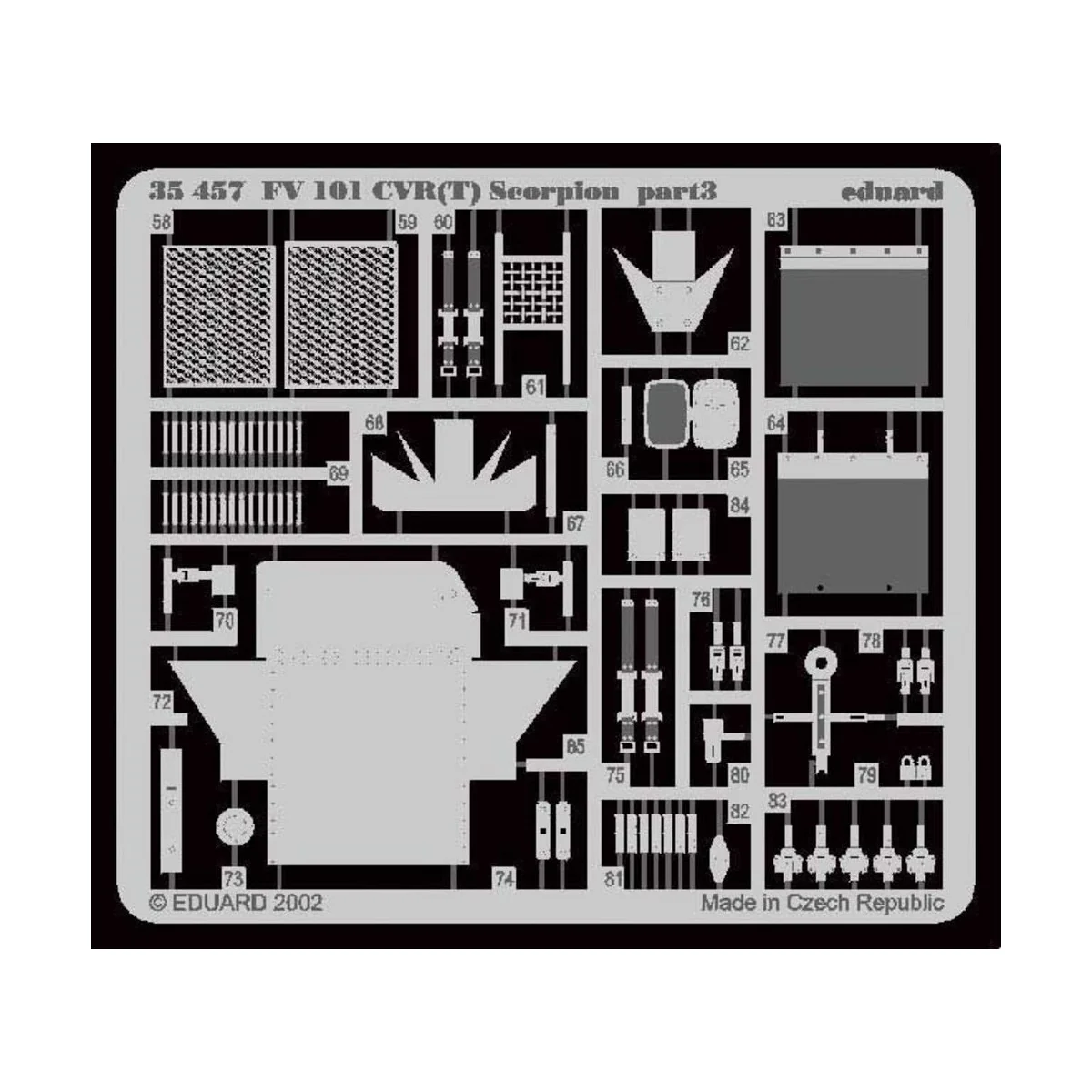 FV 101CVF(T) Scorpion Fotoätzsatz, 1/35 - Eduard Accessories 35457
