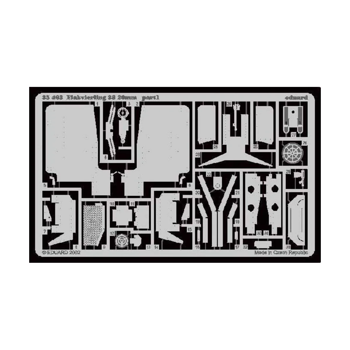 Flakvierling 38 20mm für Tamiya Bausatz, 1/35 - Eduard Accessories ...