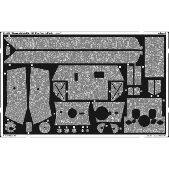 Zimmerit Panther Ausf.A Early für Dragon Bausatz, 1/35 - Eduard Acc...