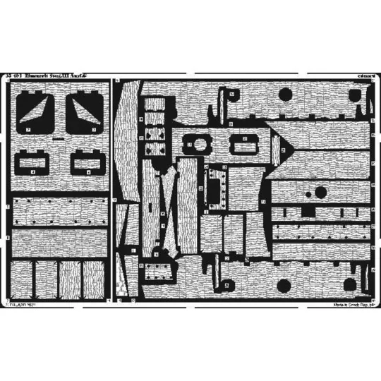 Stug.III Ausf. G Zimmerit Fotoätzsatz, 1/35 - Eduard Accessories 35491