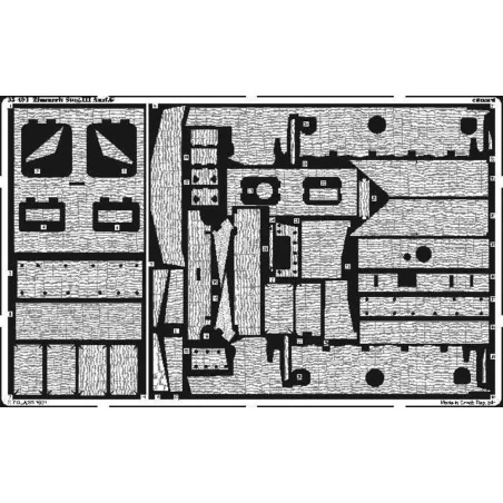 Stug.III Ausf. G Zimmerit Fotoätzsatz, 1/35 - Eduard Accessories 35491