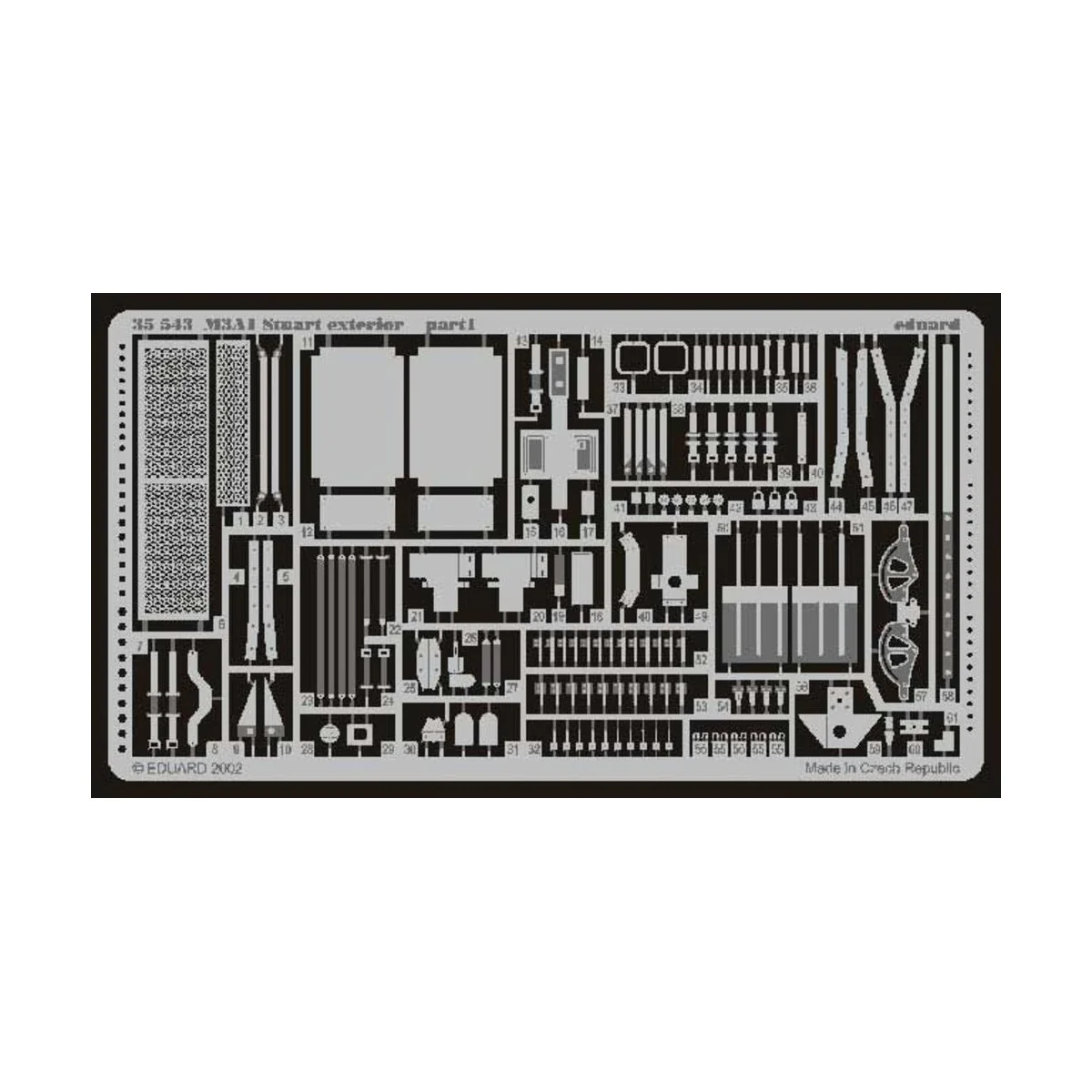 M3A1 Stuart Fotoätzsatz, 1/35 - Eduard Accessories 35543