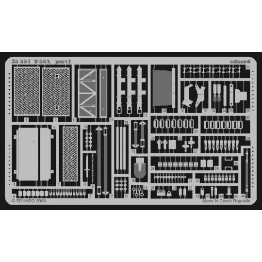 Russischer Panzer T-55 Fotoätzsatz, 1/35 - Eduard Accessories 35554