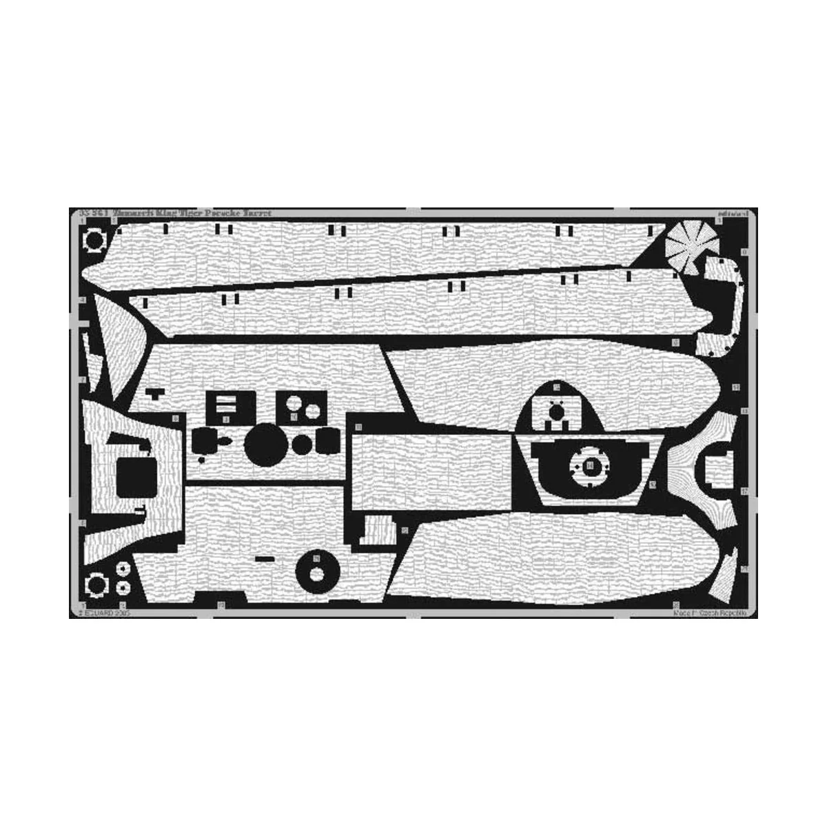 Zimmerit King Tiger Porsche turret, 1/35 - Eduard Accessories 35564